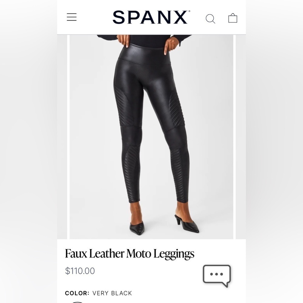 SPANX faux leather moto leggings